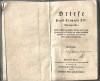 1118SPN Briefe Papst Clemens XIV (Ganganelli) Nebst verschiedenen Bullen, Breven ... , Zweiter Theil, 1777