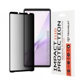 Folie de protectie Ecran Privacy Techsuit pentru Sony Xperia 10 VIII, Sticla Securizata, Full Glue, 111D