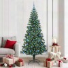 VidaXL Pom de Crăciun artificial pre-iluminat cu 300 LED Verde 210 cm 3396782