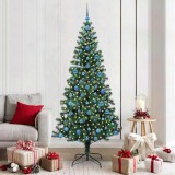 vidaXL Pom de Crăciun artificial pre-iluminat cu 300 LED Verde 210 cm 3396782