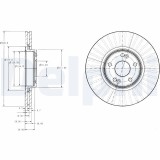 DELPHI BG3688 Disc frana
