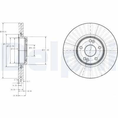 DELPHI BG3688 Disc frana foto