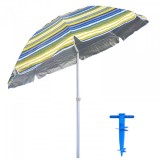 Pachet Umbrela protectie solara 2m + suport tip burghiu albastru Zilan ZTS8486_1