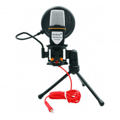 Microfon profesional K222, trepied si filtru foto