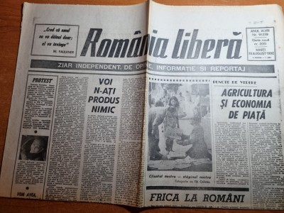 romania libera 28 august 1990- art. va fi razboi in golf ? foto