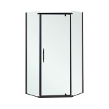 Cumpara ieftin Leziter Cabina de dus patrata Celtic 100x100 cm fara cadita neagra Mobalis Homvera