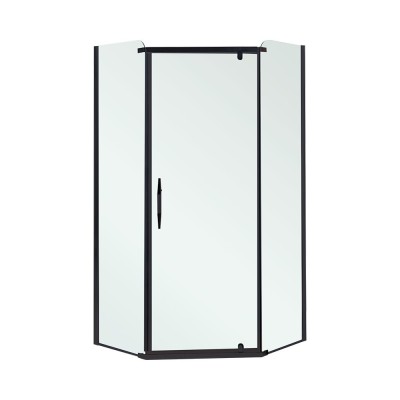 Cabină de duș pătrată Celtic 100x100 cm fără cădiță neagră foto