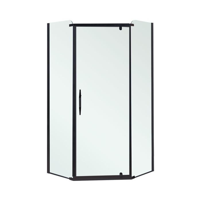 Cabină de duș pătrată Celtic 100x100 cm fără cădiță neagră