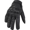 Manusi Tactice Piele Naturala Negre Mil-Tec Marimea M Protectii Anti-soc Airsoft Paza Interventie Ajustare Velcro