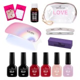 Cumpara ieftin Kit Oja Semipermanenta SensoPRO 7ml cu Lampa UV ❤️️ Love Reflection + CADOU