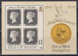 Isle of Man 1990 - A 150-a aniversare a publicării primului timbru, Colita, MNH, Nestampilat