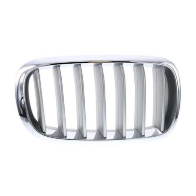 Grila radiator, masca fata Bmw X3 (F25), 11.2010-05.2018, parte montare partea dreapta, crom/silver, 20X105-6, Aftermarket foto