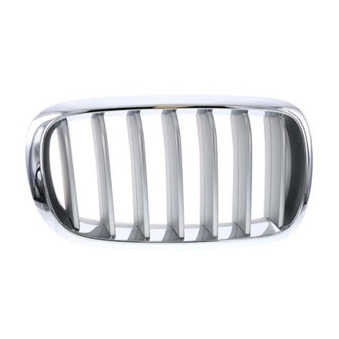 Grila radiator, masca fata Bmw X3 (F25), 11.2010-05.2018, parte montare partea dreapta, crom/silver, 20X105-6, Aftermarket