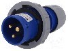 Conector alimentare AC, IEC 60309, IP67, 16A, 230V AC, 3 pini, PCE - 0132-6