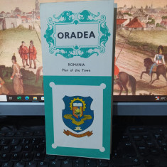 Oradea, Romania, Plan of the Town, hartă și text în limba engleză, c. 1975, 109