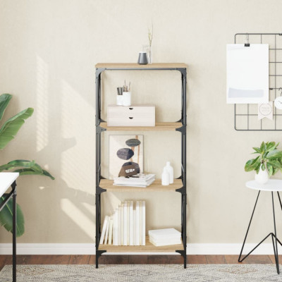 vidaXL Bibliotecă 4 niveluri stejar sonoma 59x35x132 cm lemn prelucrat foto