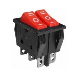 Comutator dublu, ON-OFF-ON, 15A, 250V, 37x31x25mm - 170754