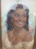Femeia cu salba de aur de Zogu Zaharescu, Portrete, Pastel, Realism
