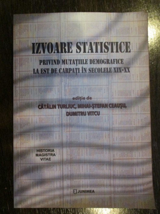 Izvoare statistice privind mutatiile demografice la Est de Carpati in secolele 19-20