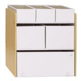 Organizator din material reciclat pentru jucarii, 3 Sprouts, Crem