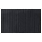 Cumpara ieftin Covor dreptunghiular, negru, 60x100 cm, bambus