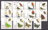 Belize 1990 fauna fluturi si pasari MI 1031-1042 MNH, Nestampilat