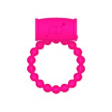 Inel penis cu vibratii, Casual Love, 25 mm, stimulare clitoris, sustinere erectie, intarziere ejaculare, roz