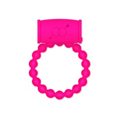 Inel penis cu vibratii, Casual Love, 25 mm, stimulare clitoris, sustinere erectie, intarziere ejaculare, roz foto