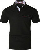 Tricou polo LIUPMWE pentru barbati cu maneca scurta, cu model in carouri, Marimea M - OUTLET