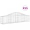 Cosuri gabion arcuite 15 buc, 200x30x40/60 cm, fier galvanizat