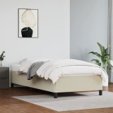 Cumpara ieftin Cadru de pat, crem, 100x200 cm, piele ecologică