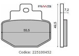 Placute frana (Sinter) Gilera DNA &#039;00/ Runner 125-200 &#039;97-&#039;07 / Vespa GT 125 &#039;03... Cod Produs: MX_NEW 225100452RM