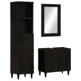 VidaXL Set mobilier de baie, 3 piese, lemn masiv de mango