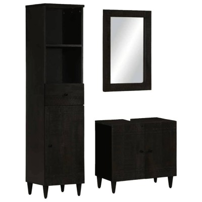 vidaXL Set mobilier de baie, 3 piese, lemn masiv de mango 3310019 foto