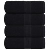 Prosoape pentru oaspeți 4 buc Negru 360 g/m&sup2; 100% bumbac