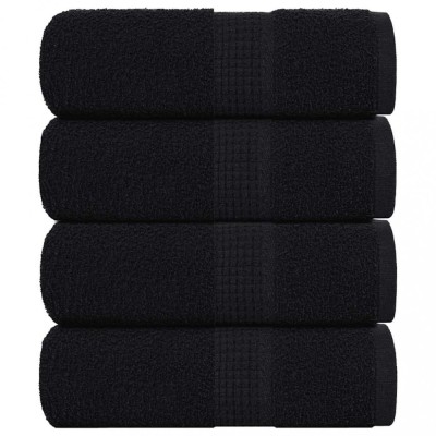 Prosoape pentru oaspeți 4 buc Negru 360 g/m&amp;sup2; 100% bumbac foto