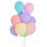 Set 10 Baloane Latex Pastel 25cm Ropet - Aniversare, Nunta, Botez - Decoratiuni Evenimente, Petreceri Copii si Adulti, Baloane Colorate
