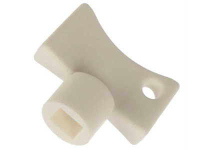 Cheie universala pentru aerisit calorifere, din plastic, 21 x 18 x 10 mm, cap tip fluture foto