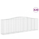 Cumpara ieftin Cosuri gabion arcuite 20 buc, 400x50x120/140cm, fier galvanizat