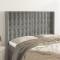 vidaXL Tăblie de pat cu aripioare gri deschis 147x16x118/128cm catifea 3120062