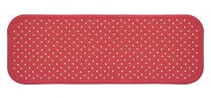 Covoras antiderapant din cauciuc natural pentru cada cu ventuze pentru fixare Rosu, 96x34 cm, Sanger