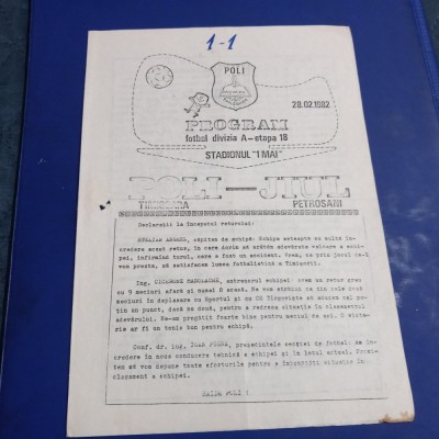 Program Poli Timisoara - Jiul foto