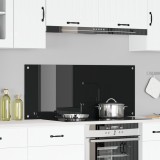 vidaXL Spate de bucătărie Negru 120 x 50 x 0.6 cm sticlă securizată