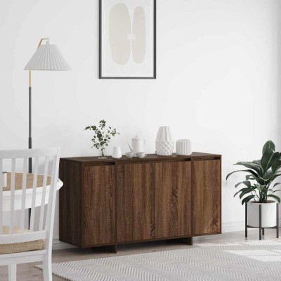 Bufet Stejar brun 135 x 41 x 69 cm Lemn compozit foto
