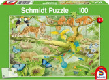 Puzzle 100 piese Animals in the Jungle, Schmidt