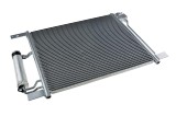 Condensator AC Nissan Juke 20; motor 1.6, 1.6 DIG-T, 1.6 T, dimensiuni [mm]: 490x410x16, uscator integrat, iesire 10,1mm, intrare 15,4mm;