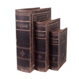 Cumpara ieftin Set 3 cutii tip Carte lemn maro (3) 27x22x7 / 22x17x6 / 17x12x4 cm