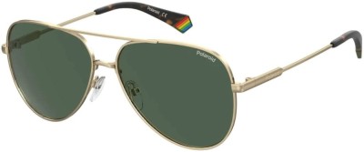 Ochelari de Soare POLAROID PLD6187/S J5G/UC, 60mm, Auriu-Verde foto