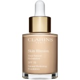 Clarins Skin Illusion Natural Hydrating Foundation makeup radiant cu hidratare SPF 15 culoare 105N Nude 30 ml