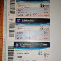 LOT 3 BILET MECI FOTBAL STEAUA -FC VASLUI / GAZ METAN IASI